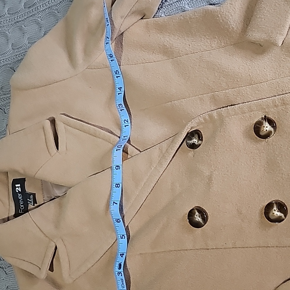 Forever 21 Camel Color Peacoat - Picture 7 of 11